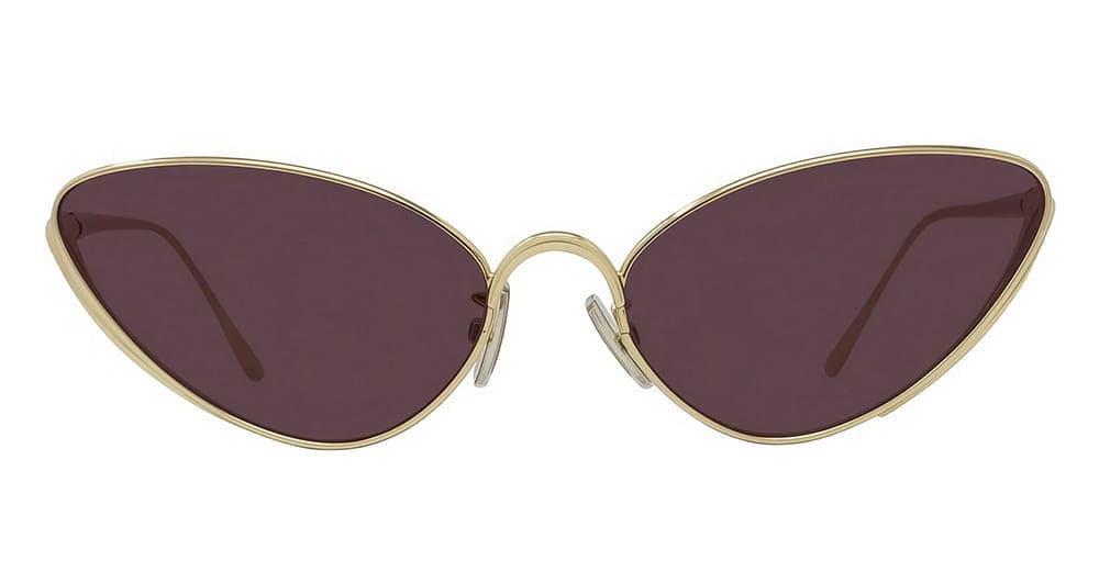 loewe lw40179u - gold / purple lens sunglasses