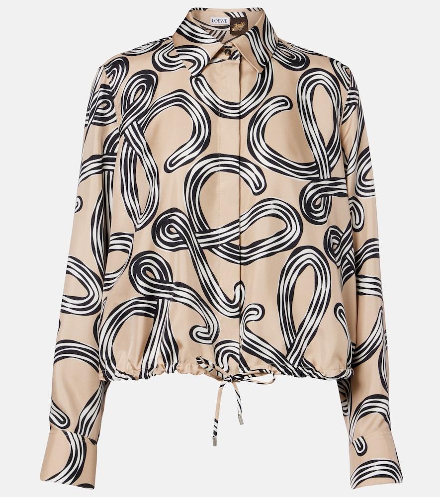 loewe paula's ibiza anagram silk shirt