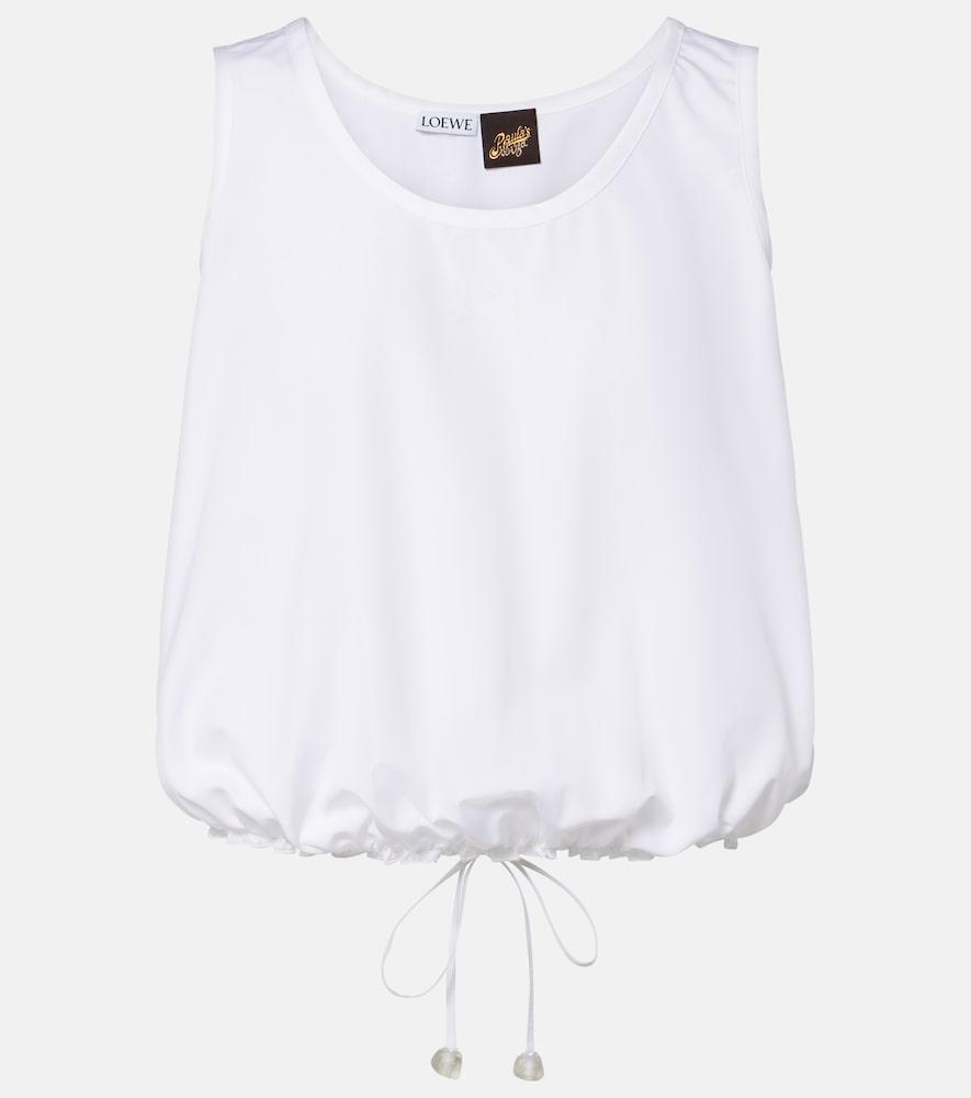 loewe paula's ibiza cotton poplin crop top