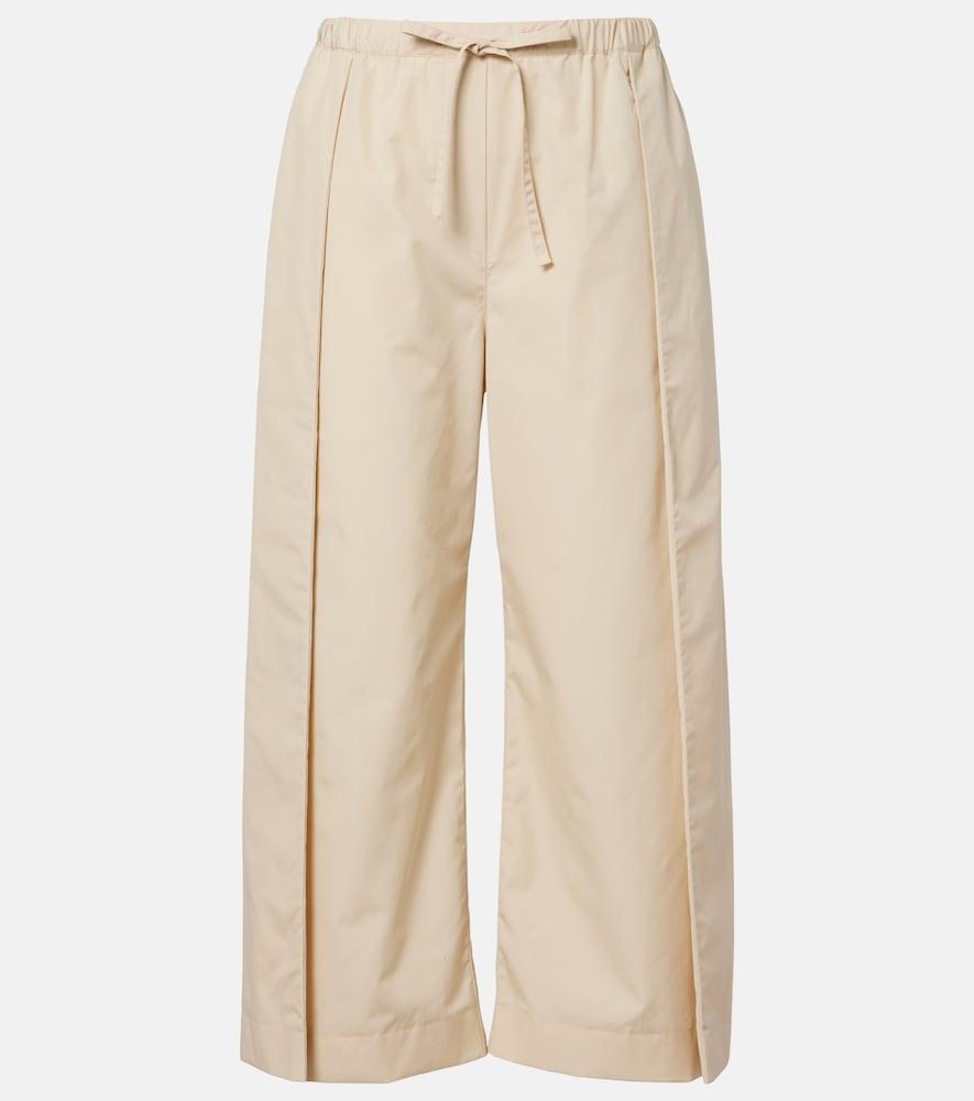 loewe paula's ibiza cotton poplin cropped pants