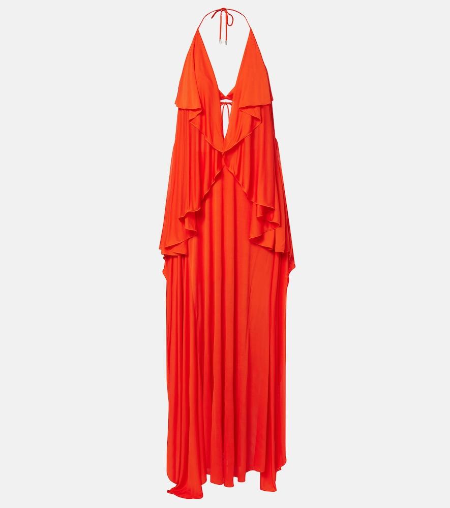 loewe paula's ibiza crêpe jersey maxi dress