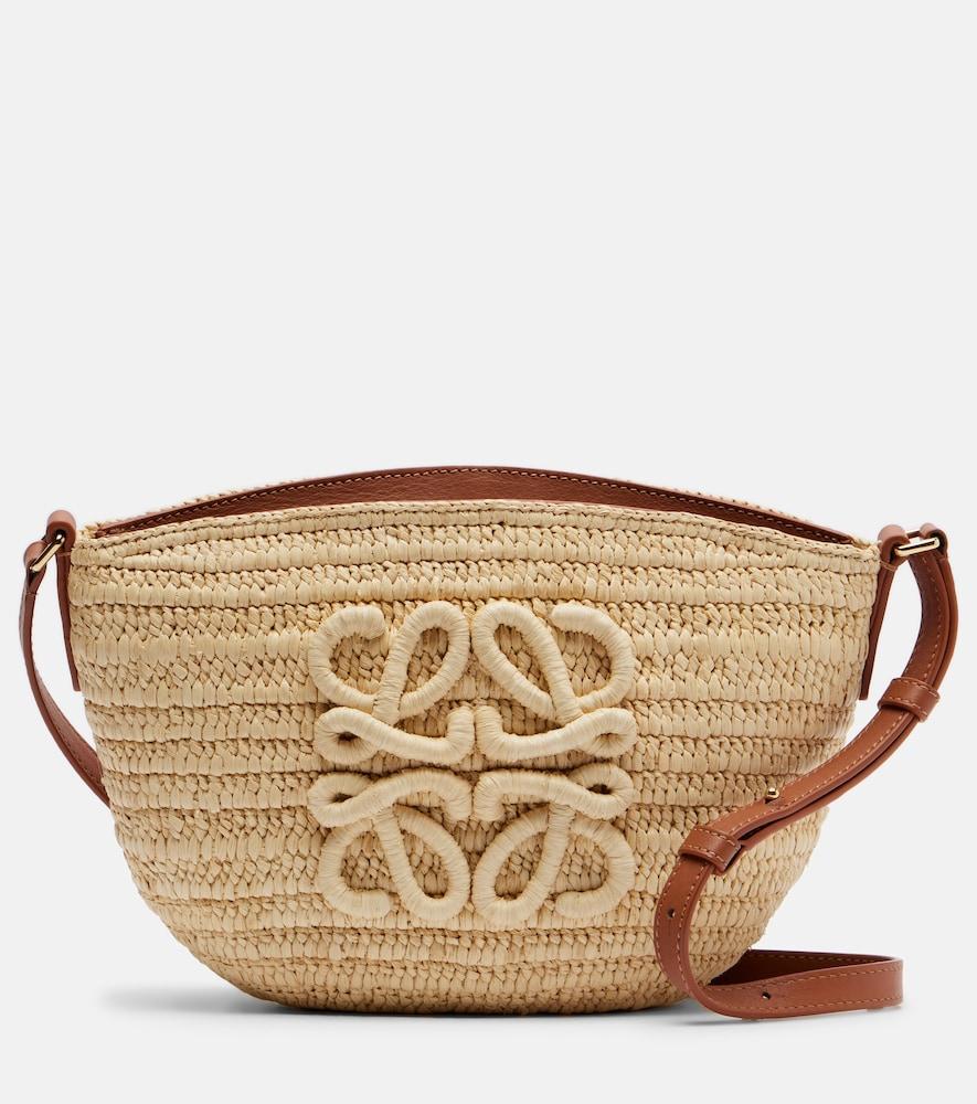 loewe paula's ibiza eclipse raffia crossbody bag