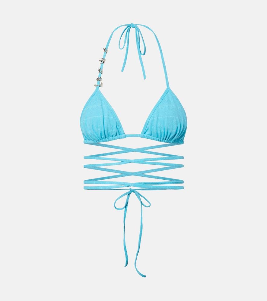 loewe paula's ibiza jacquard bikini top
