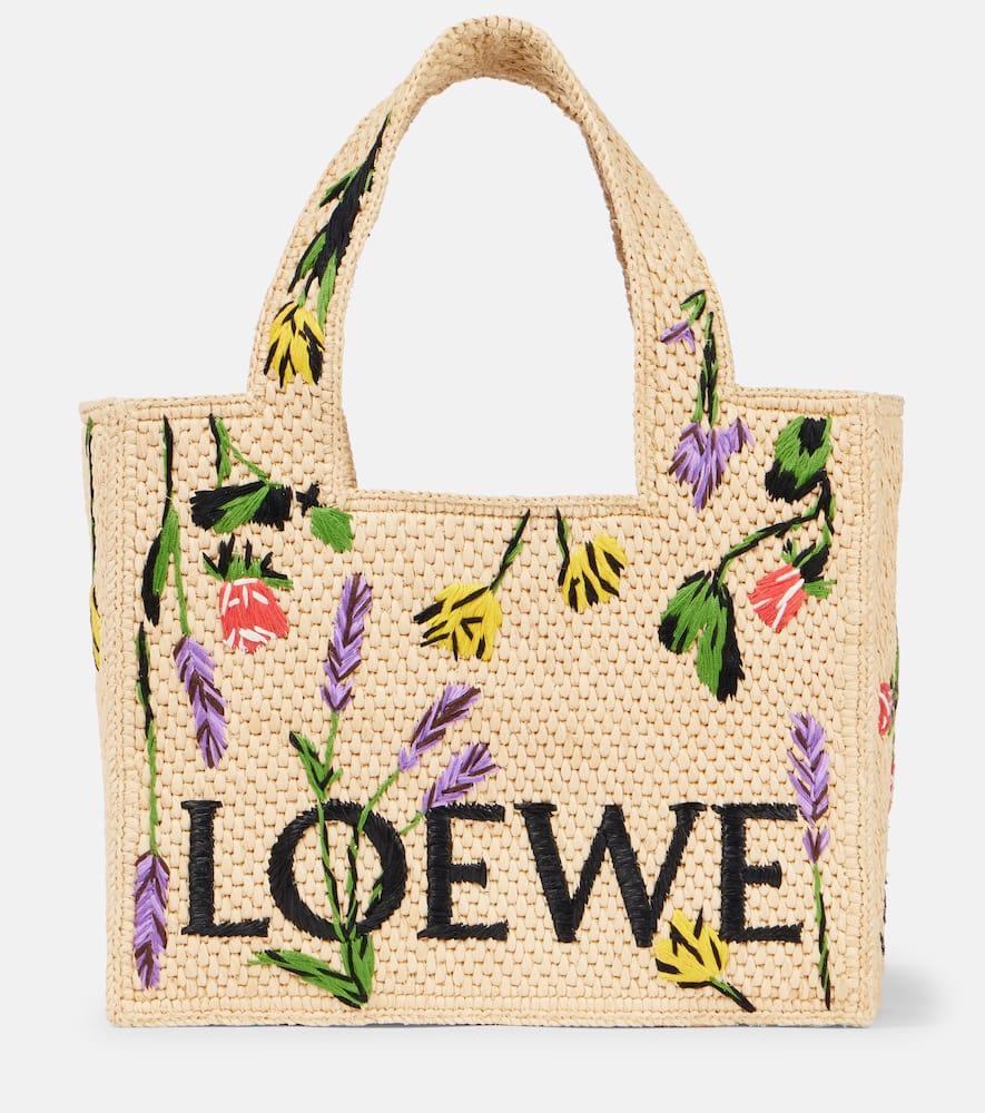 loewe paula's ibiza loewe font small tote bag