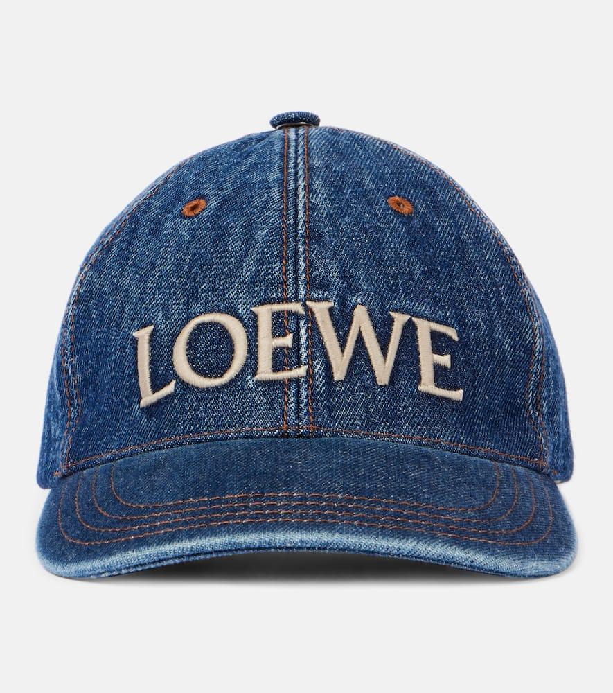 loewe paula's ibiza logo denim baseball cap
