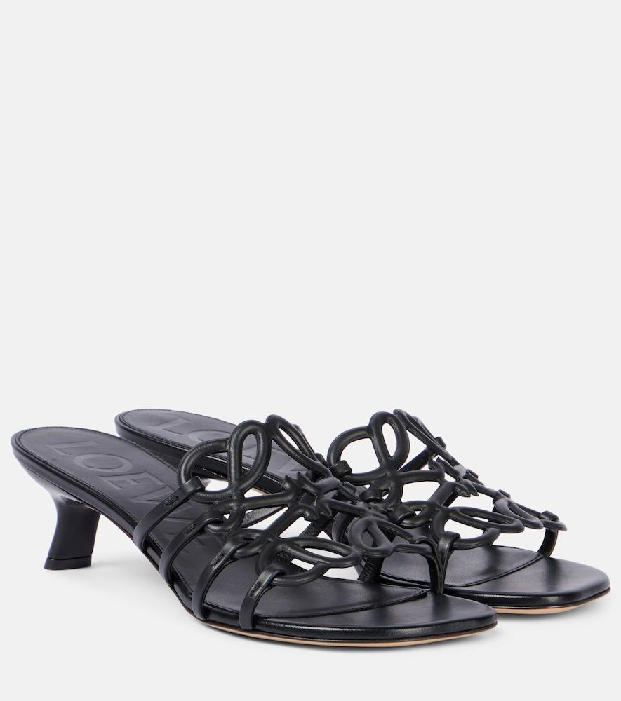 loewe paula's ibiza petal anagram leather mules