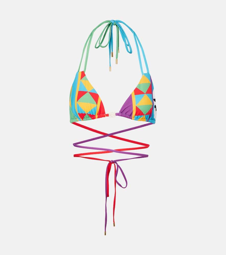 loewe paula's ibiza printed bikini top