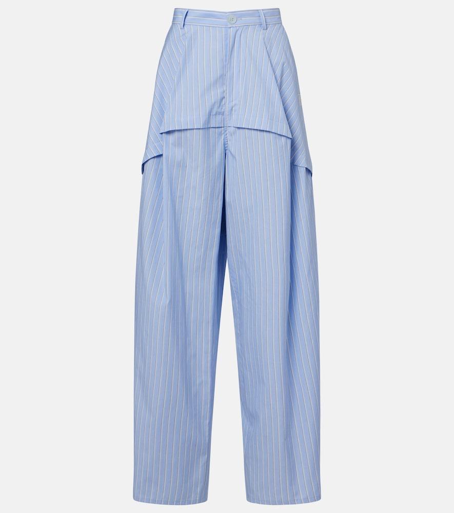 loewe paula's ibiza striped cotton poplin wide