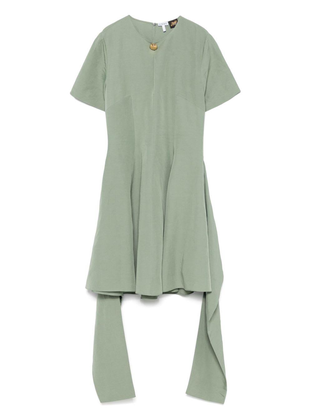loewe pebble linen blend short dress