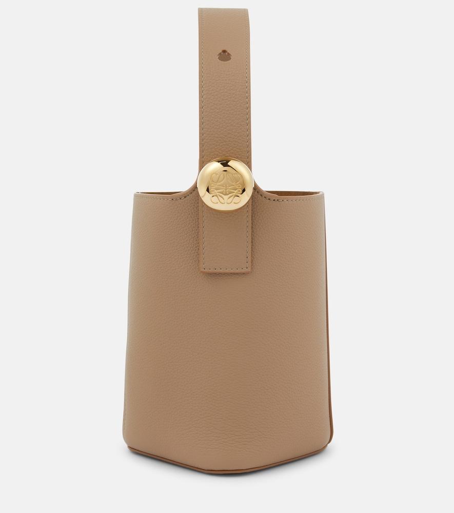 loewe pebble mini leather bucket bag