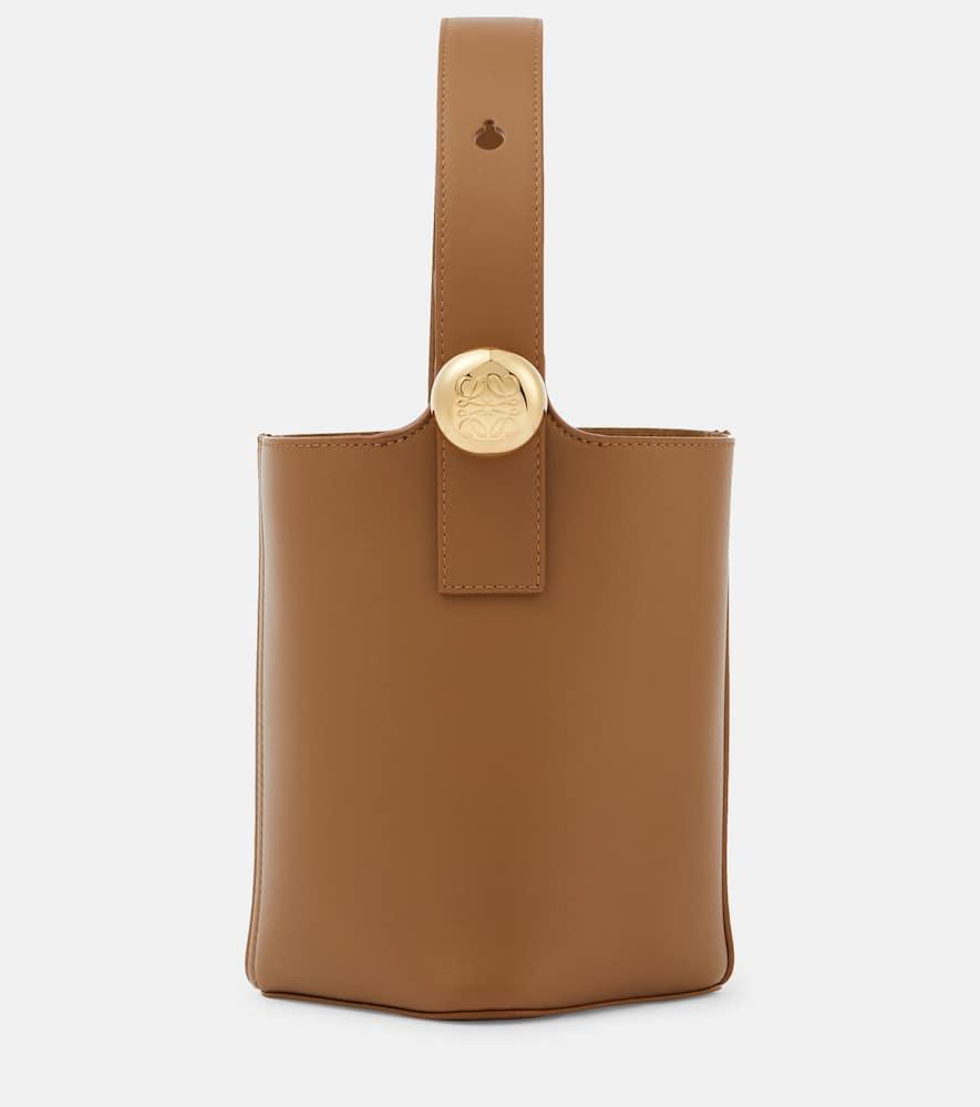 loewe pebble mini leather bucket bag