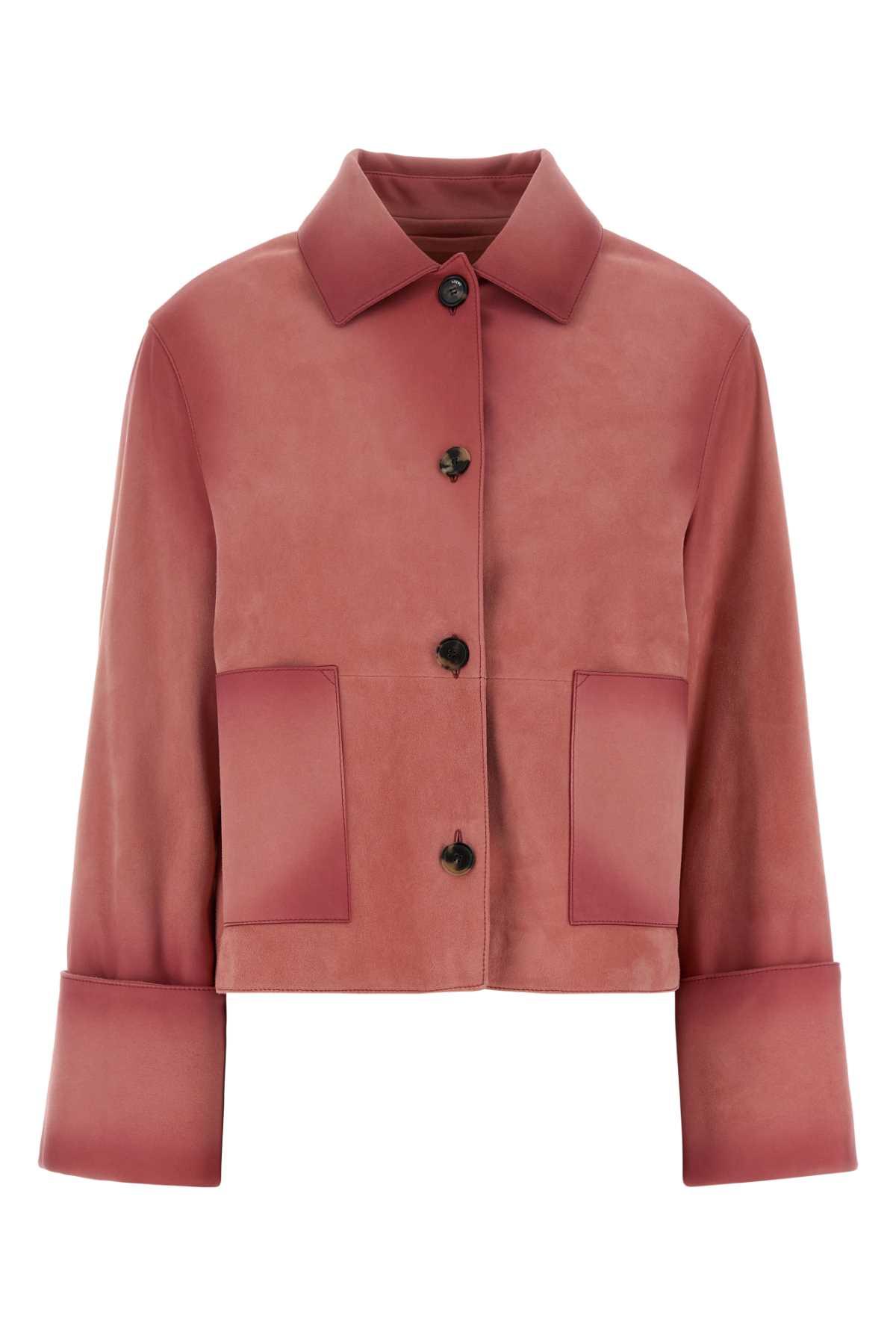 loewe pink leather jacket