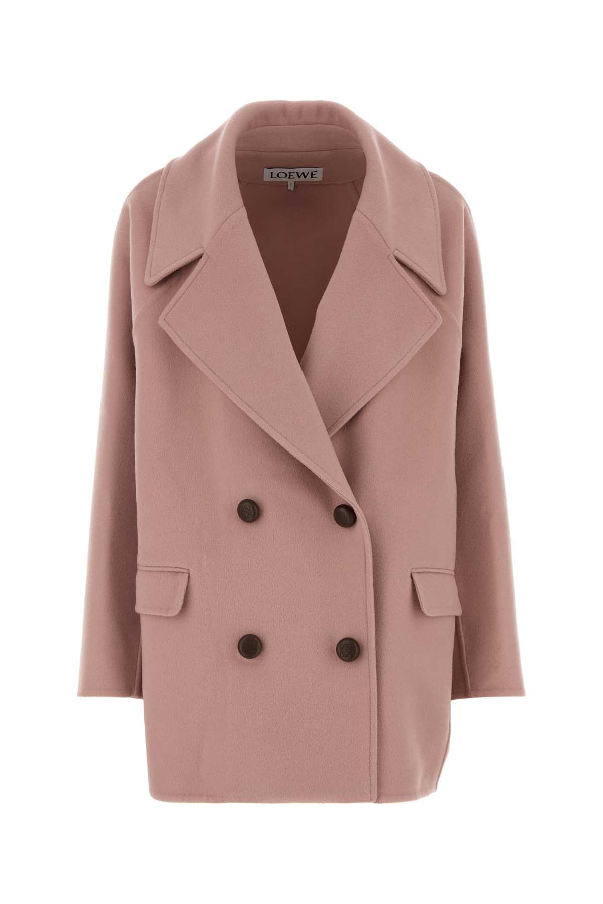 loewe pink wool coat