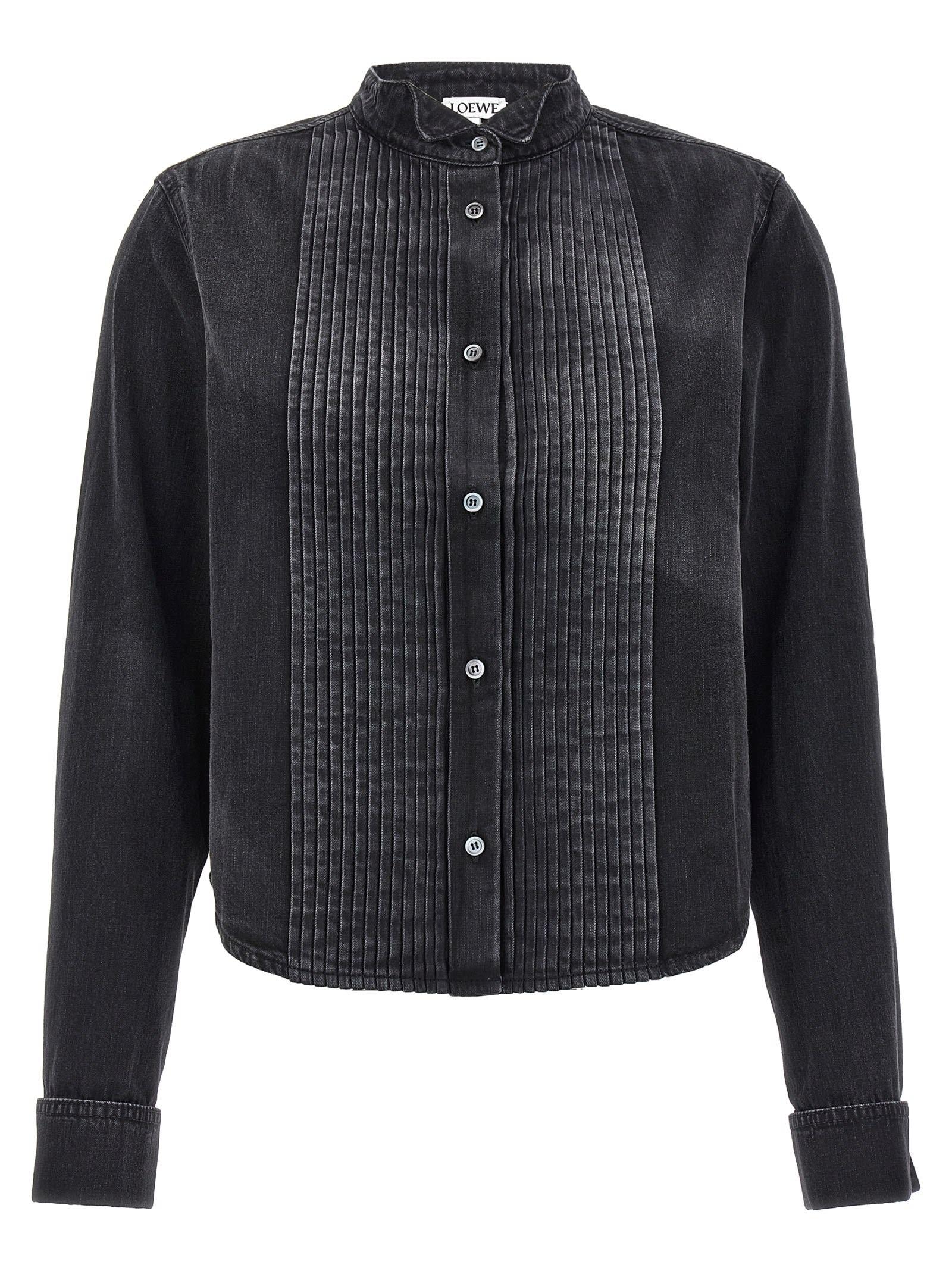 loewe pleated shirt