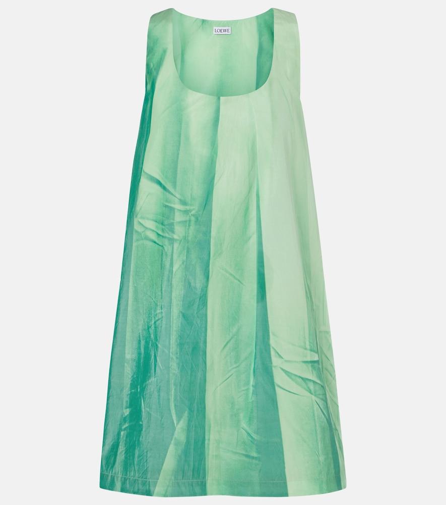 loewe printed leather minidress