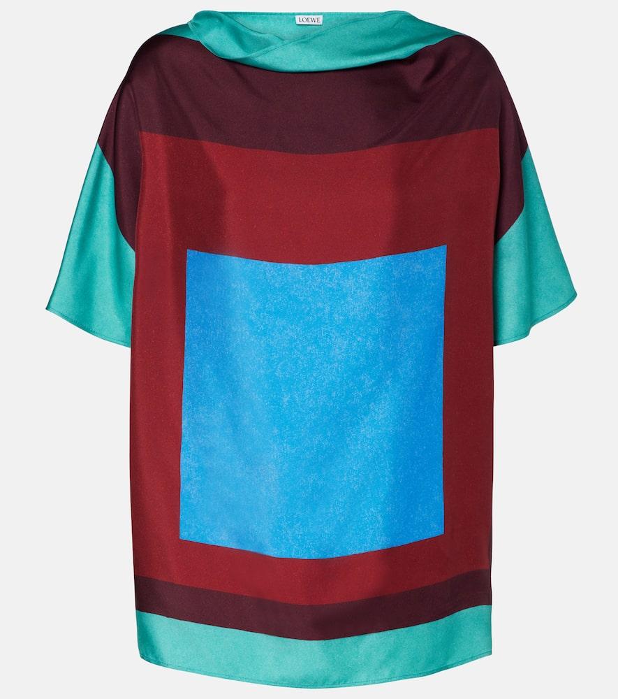 loewe printed silk satin top