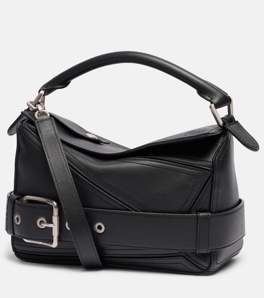 loewe puzzle biker small leather tote bag