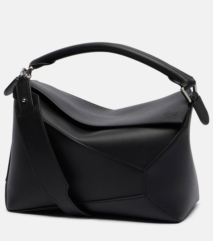 loewe puzzle edge medium leather tote bag