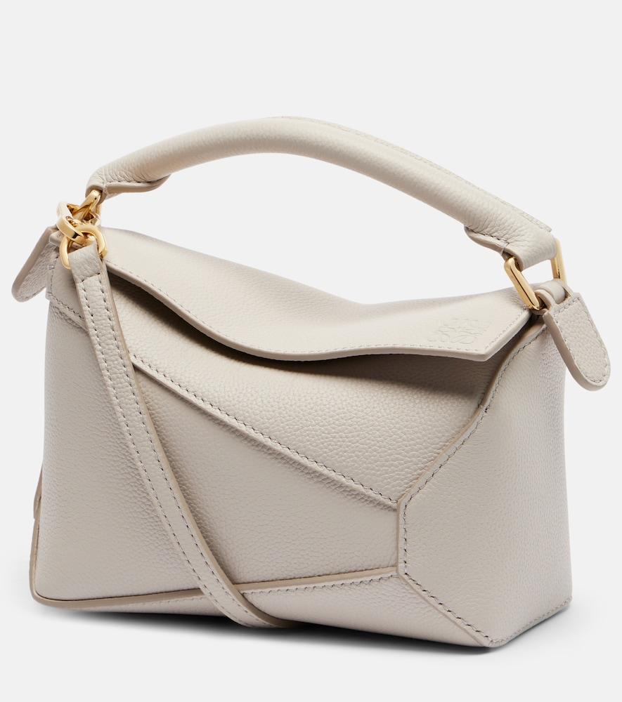 loewe puzzle edge mini leather shoulder bag