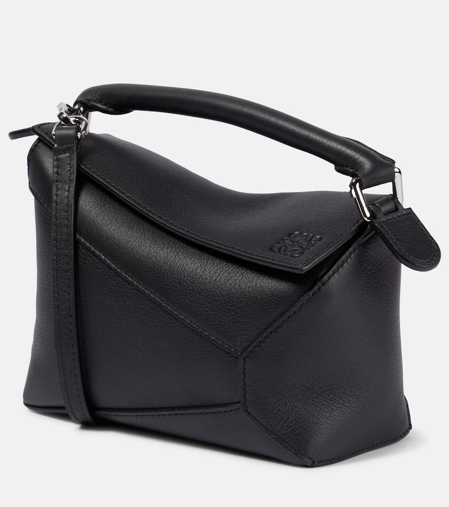 loewe puzzle edge mini leather tote bag