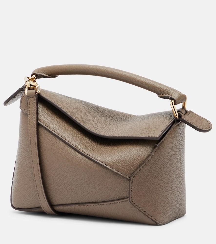 loewe puzzle edge mini leather tote bag