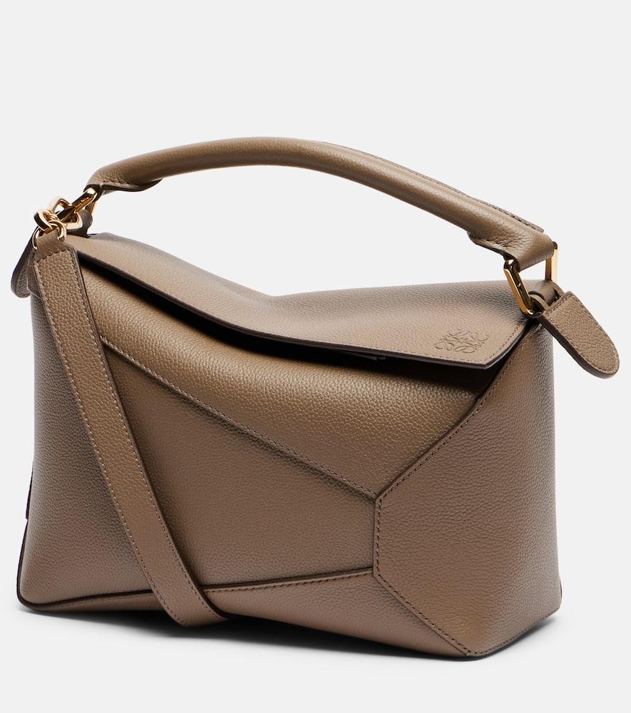 loewe puzzle edge small leather tote bag