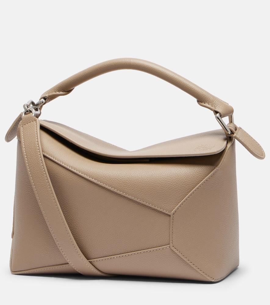 loewe puzzle edge small leather tote bag