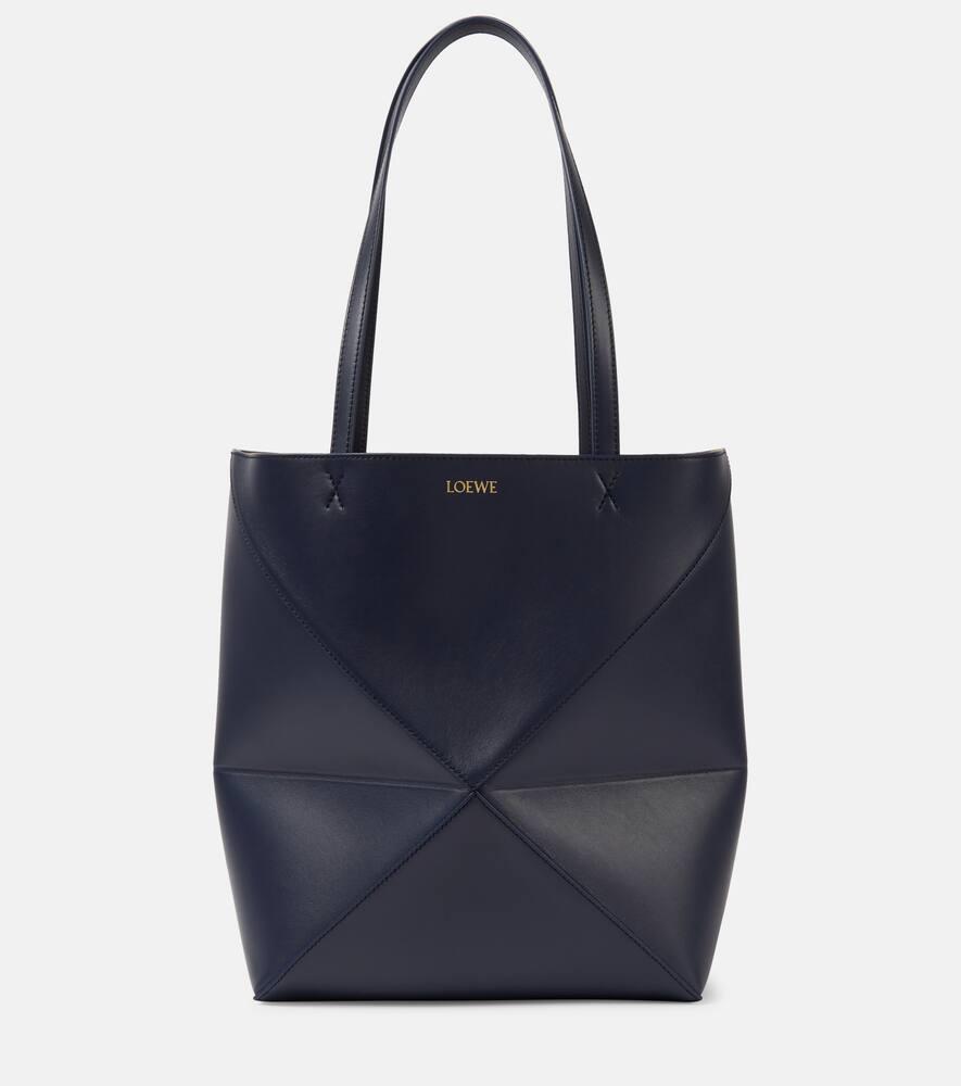 loewe puzzle fold leather tote bag