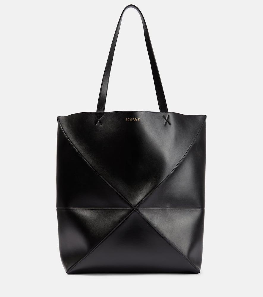 loewe puzzle fold xl leather tote bag