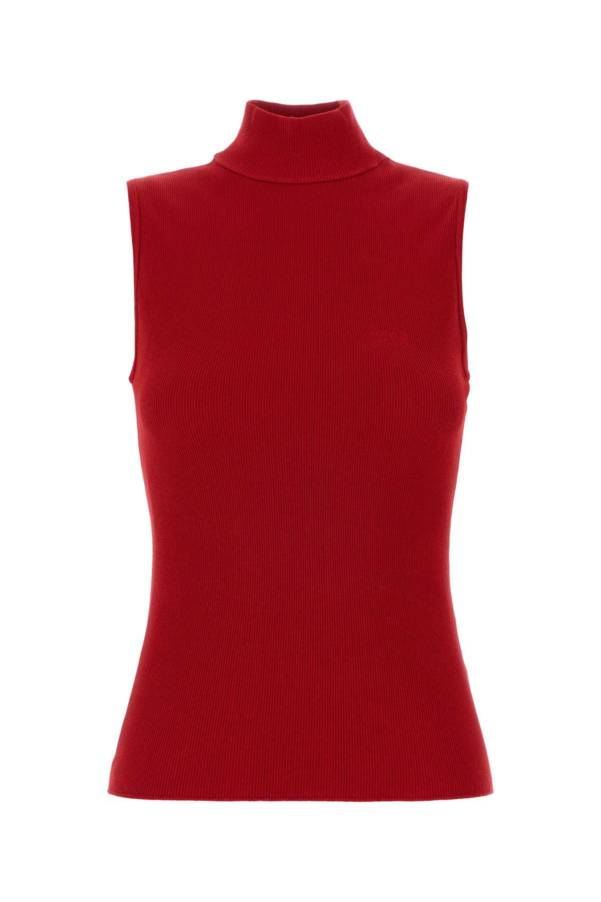 loewe red knit top