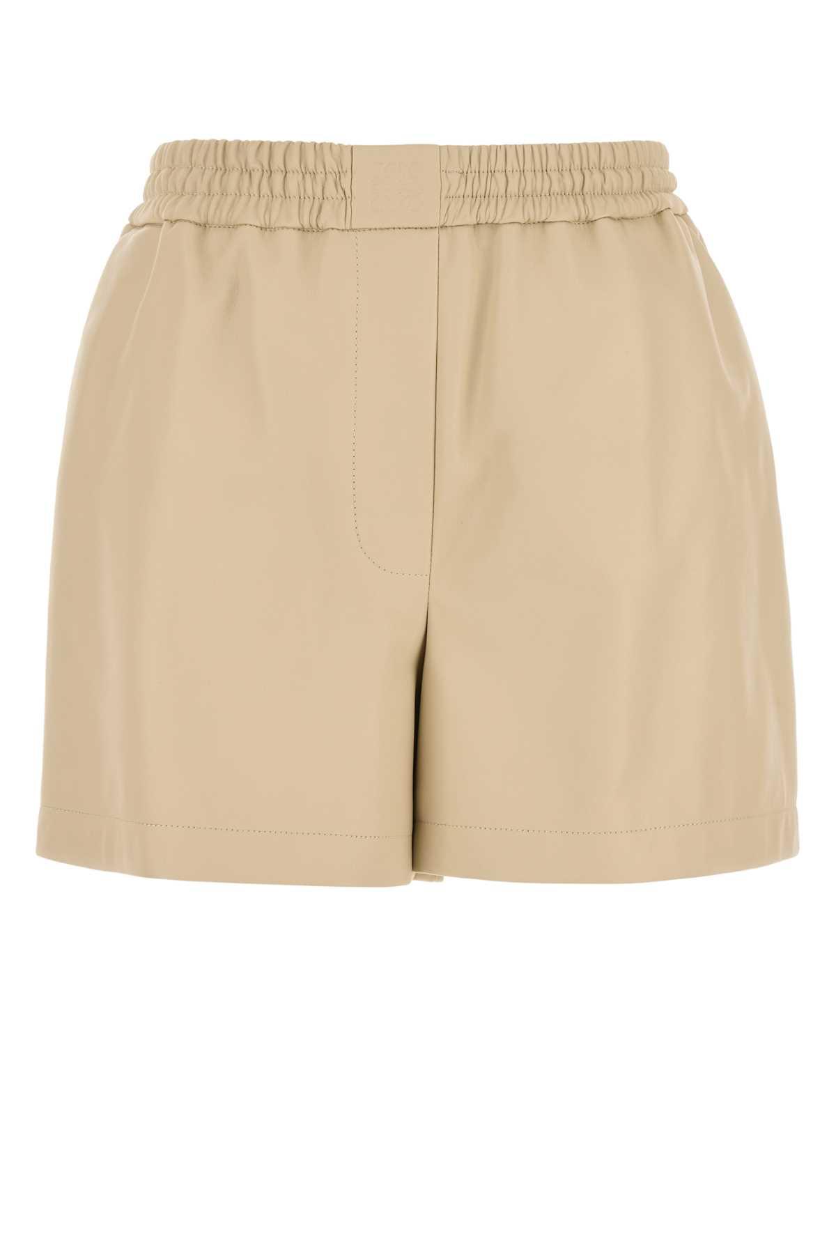 loewe sand leather shorts