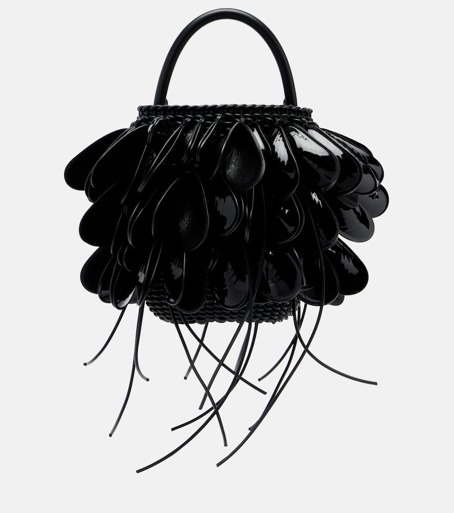 loewe shell small leather bucket bag