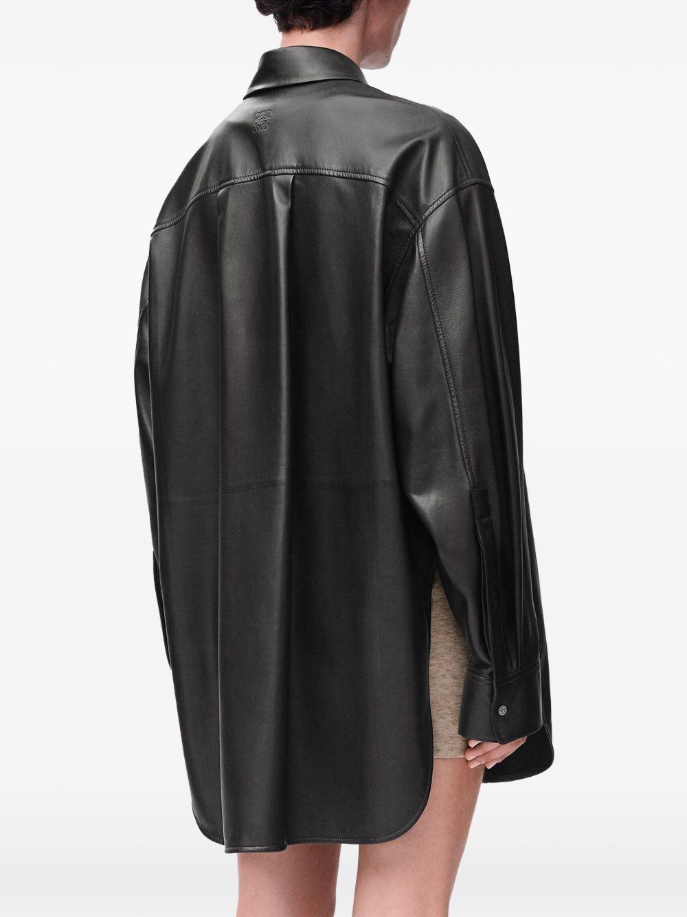 loewe shirts black nappa - women