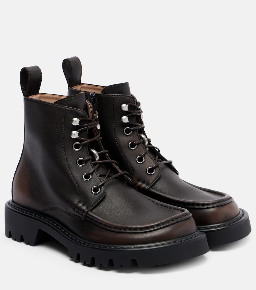 loewe sierra leather combat boots