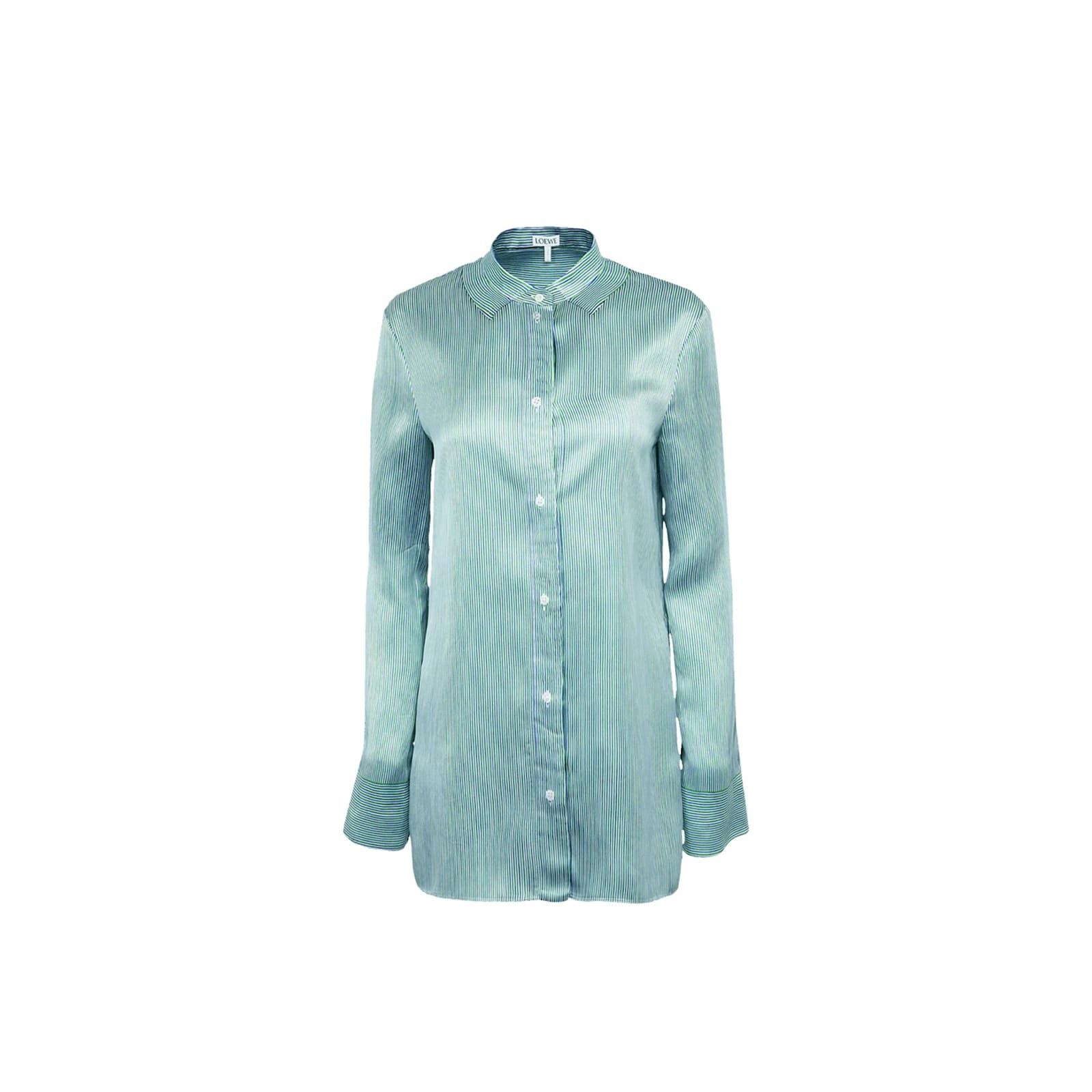 loewe silk blend striped shirt