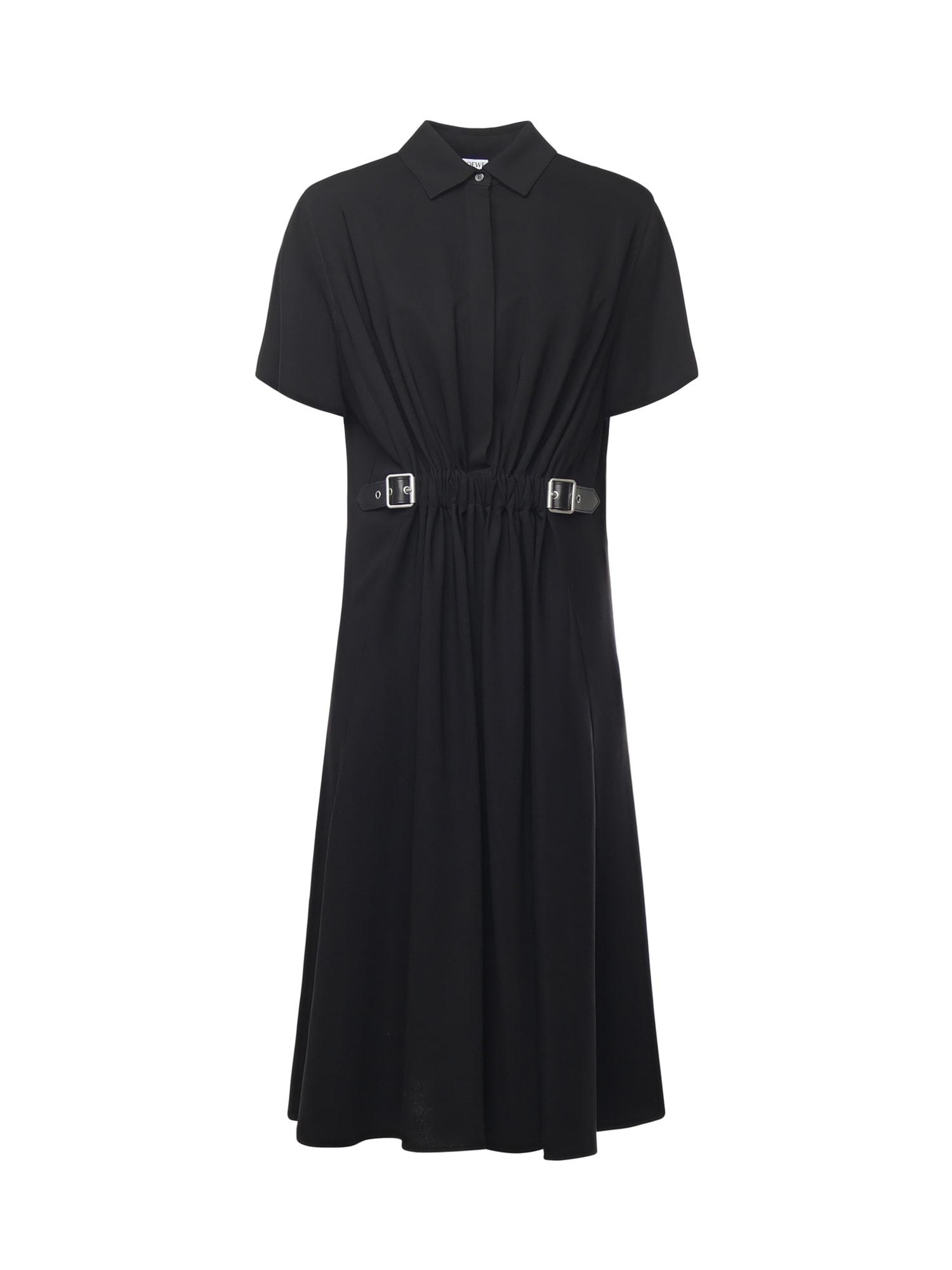 loewe stretch viscose belted dress
