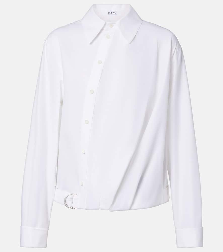 loewe striped cotton poplin shirt