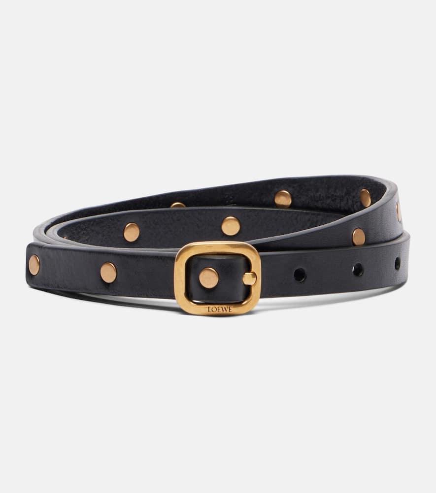 loewe studded leather belt