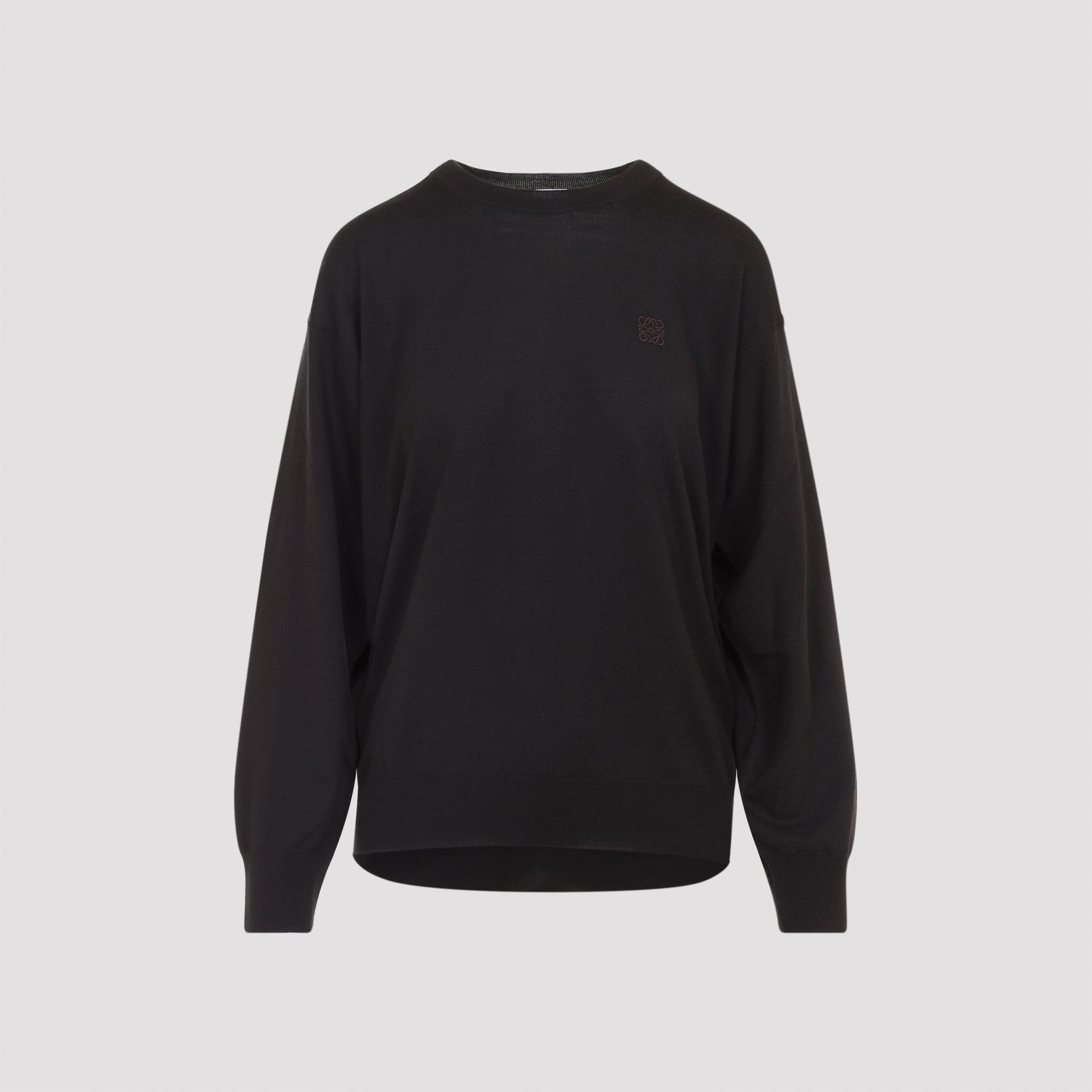 loewe sweater brown wool polyester - women