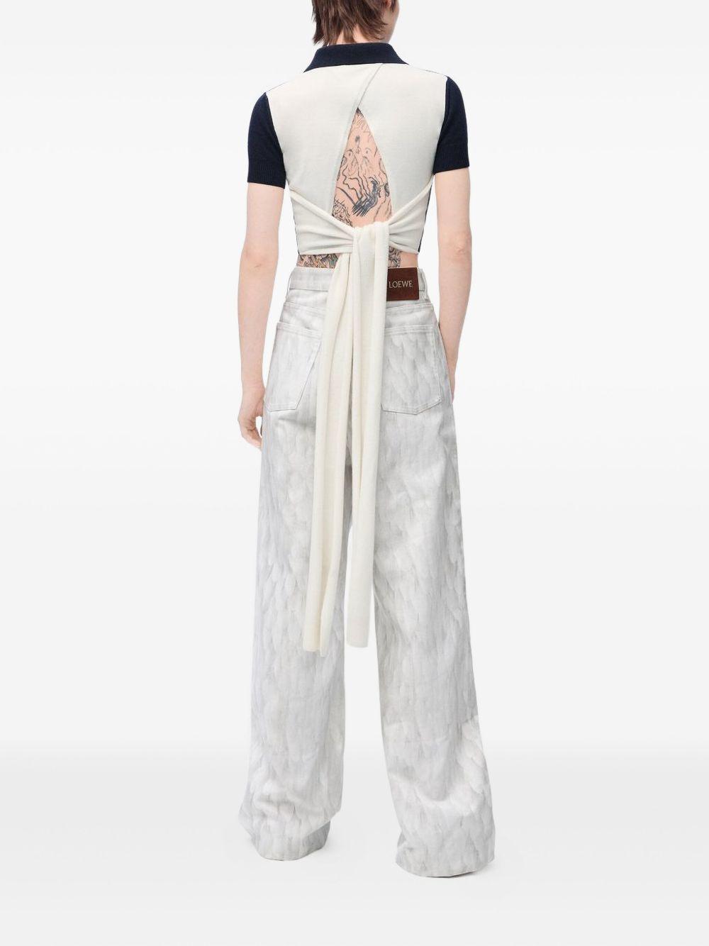 loewe t-shirts and polos blue wool cashmere polyamide - women