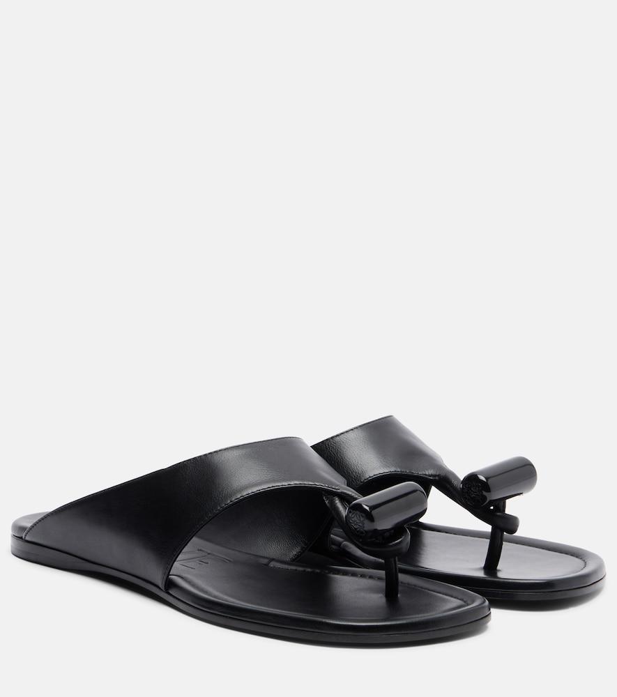 loewe toggle leather thong sandals