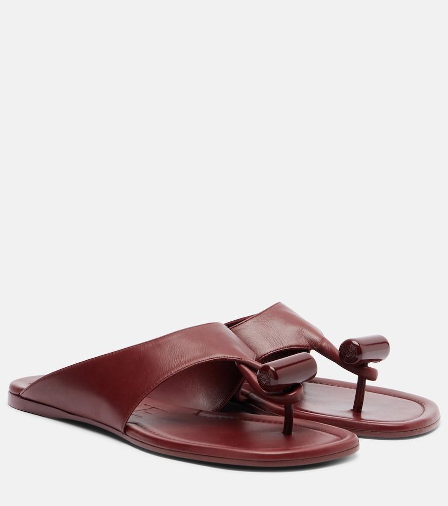loewe toggle leather thong sandals