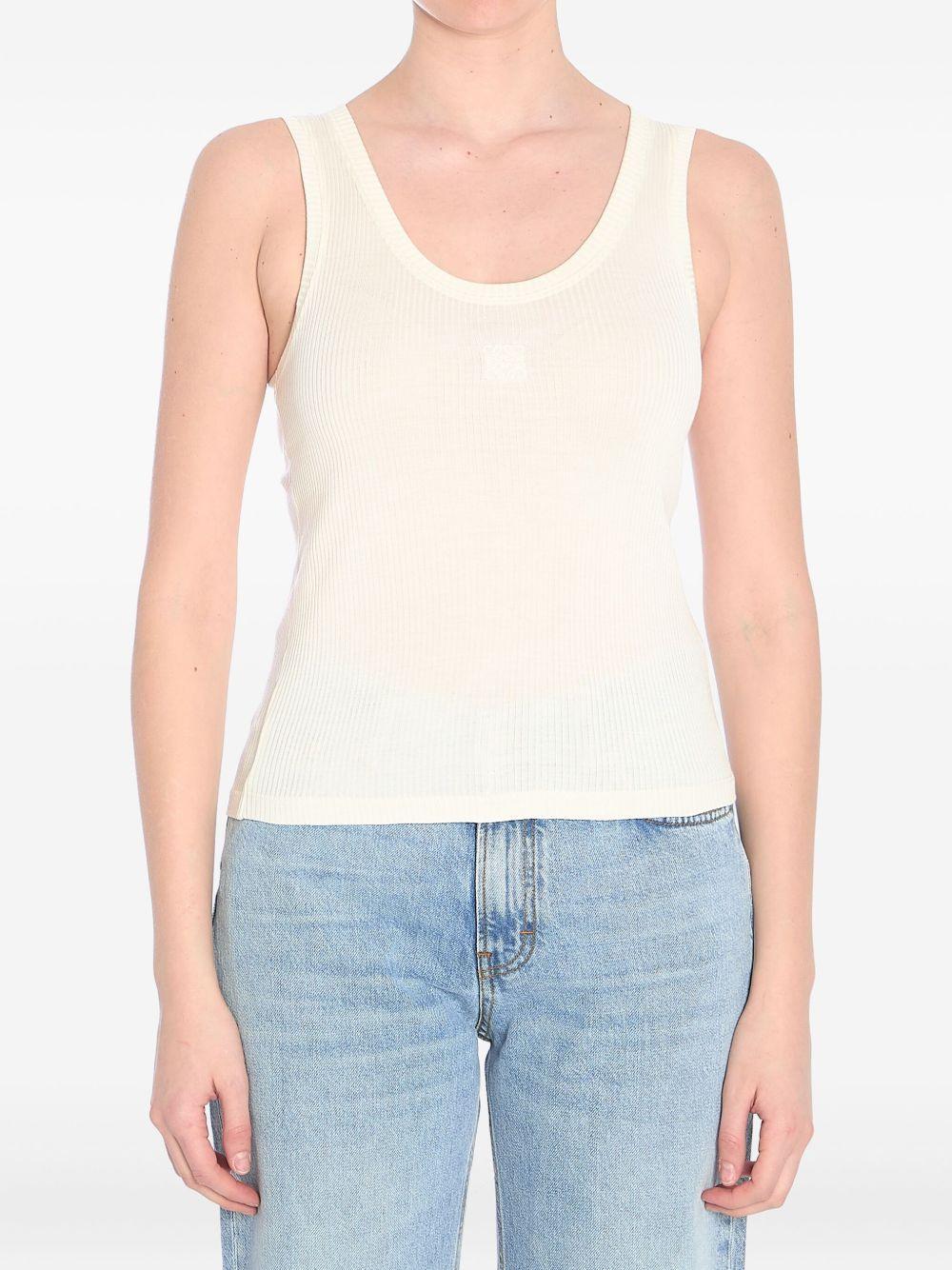 loewe top white silk - women