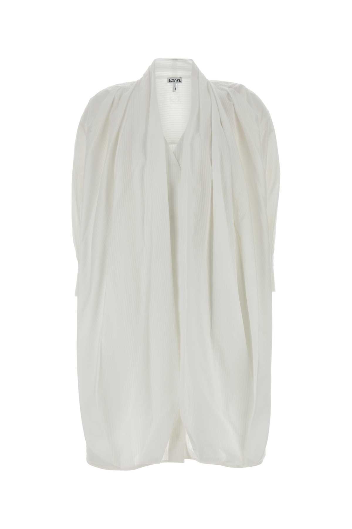 loewe white poplin dress