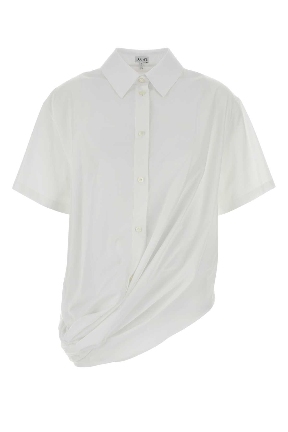 loewe white poplin shirt
