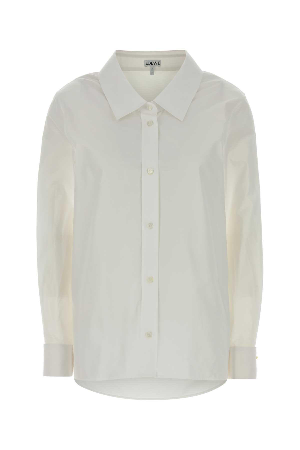 loewe white poplin shirt