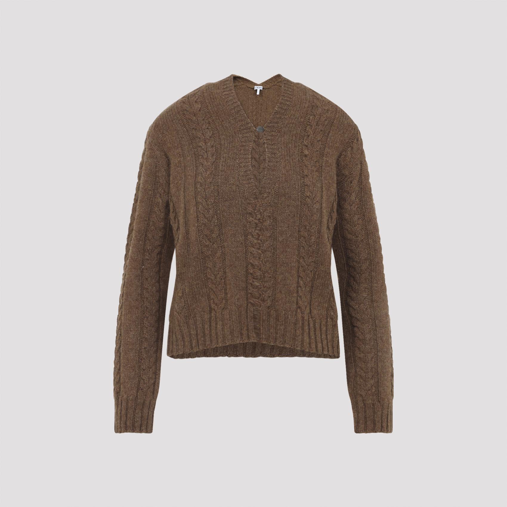 loewe wool sweater brown - women
