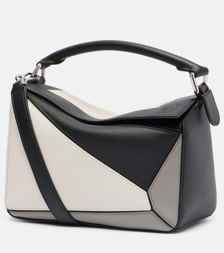 loewe x albers puzzle small leather tote bag