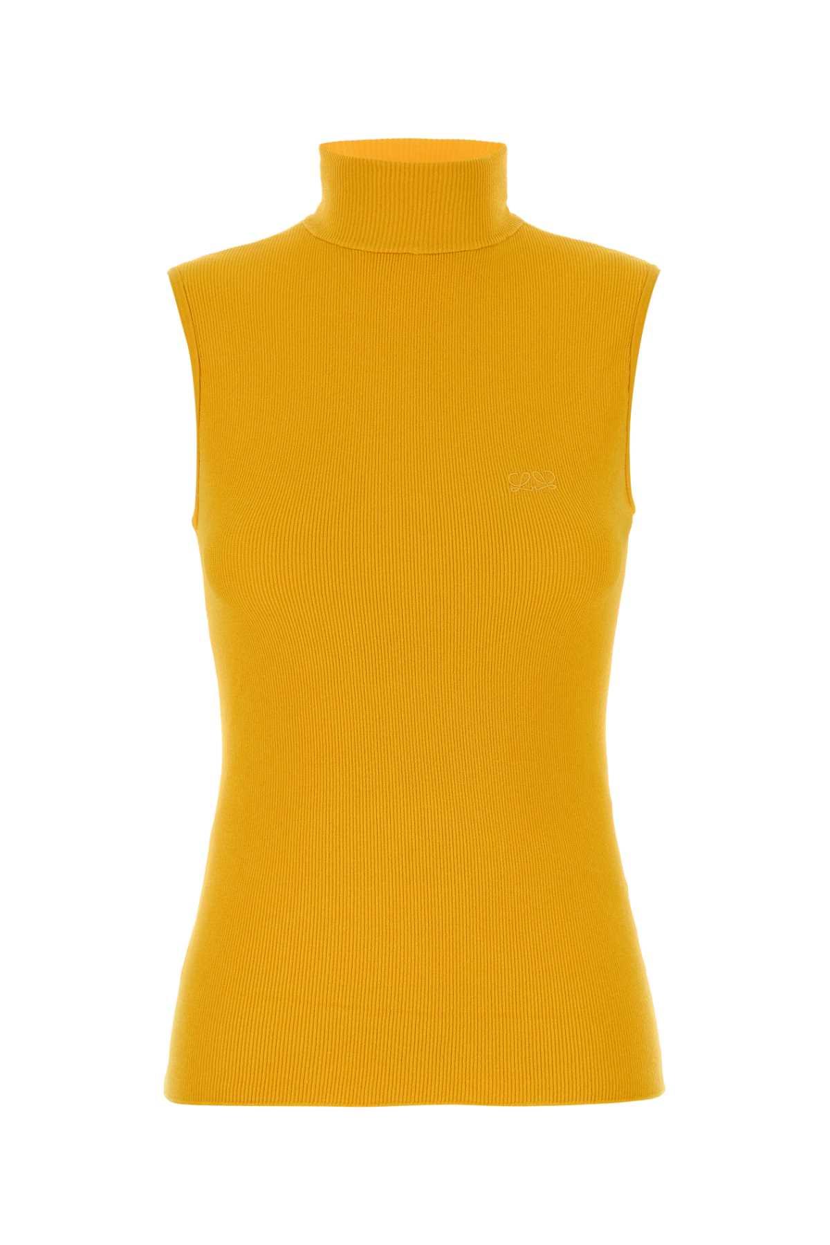 loewe yellow knit top