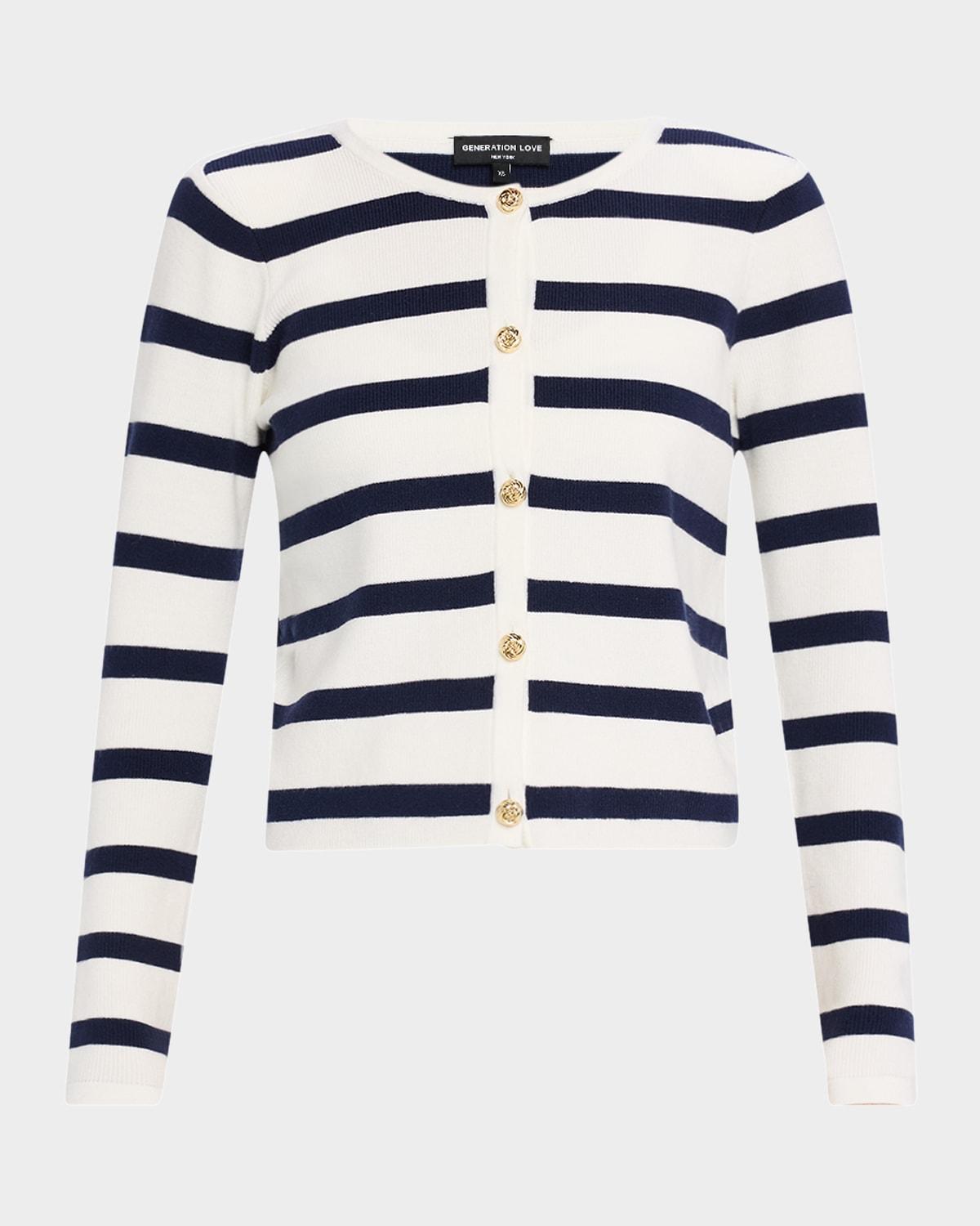logan stripe cardigan